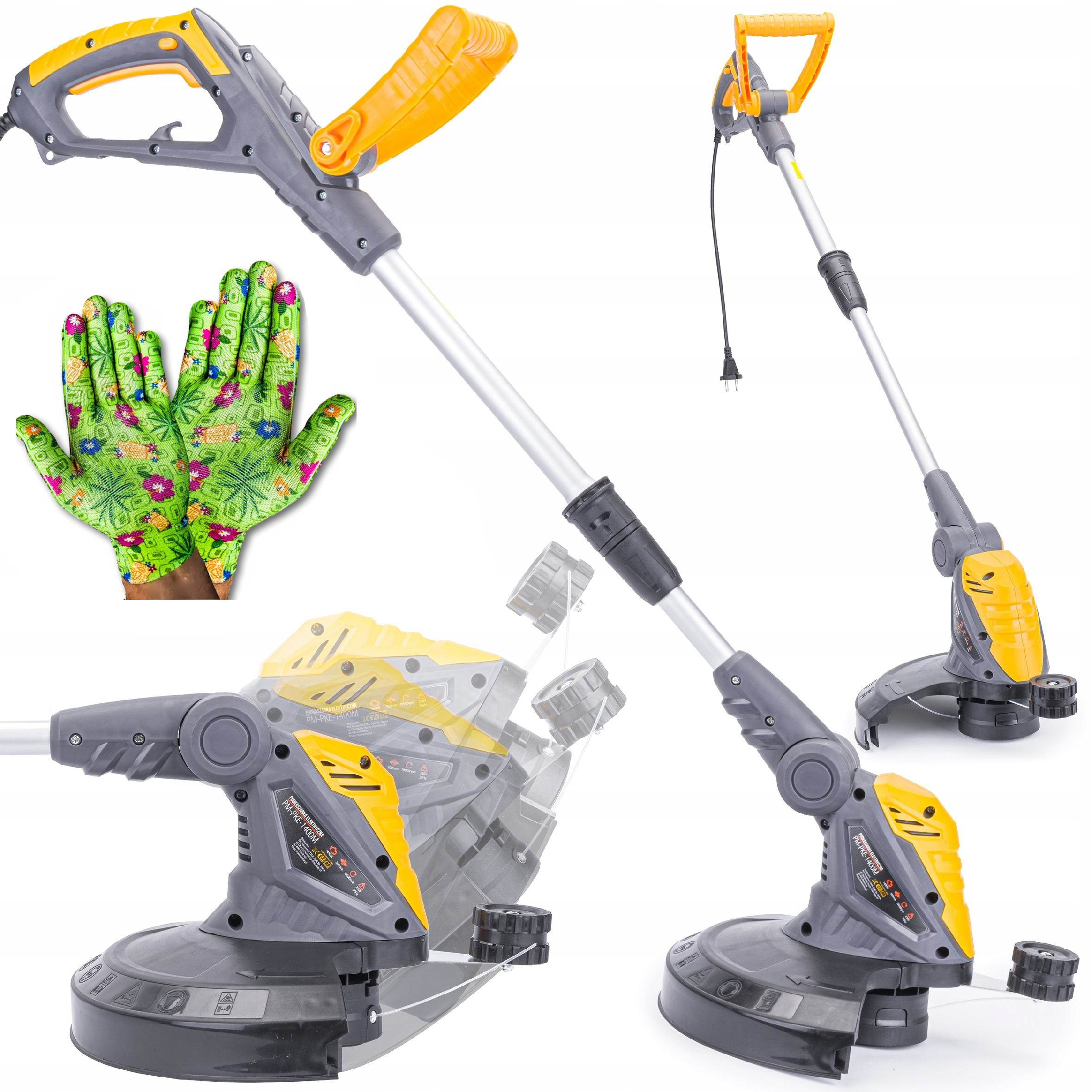 Powermat elektrická kosa 127 cm 2,7 kg 1400 W + rukavice Procera veľ.